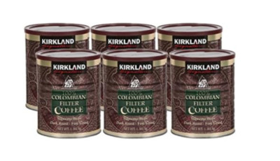 Pack 6 Kirkland Signature 100% Kolumbianisch Ground Filter Kaffee Dosen 1.362 KG