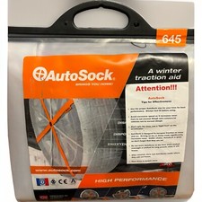 Autosock Traction Aid Size-645 Tire Chain Alternative Easy To Install Pair