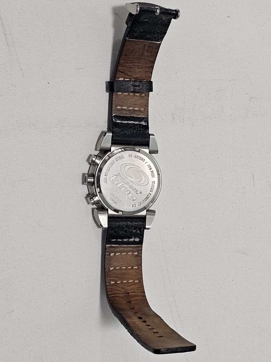 Fossil CH2494 blue men's chrono watch blue dial CH-2494 analog 10