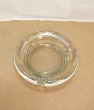 Clear Glass Cigarette Ashtray 4.5 inch Round Vintage
