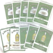 L'occitane Almond Milk Concentrate Shower OIL ,Skin Oil Samples x 10pk NEW