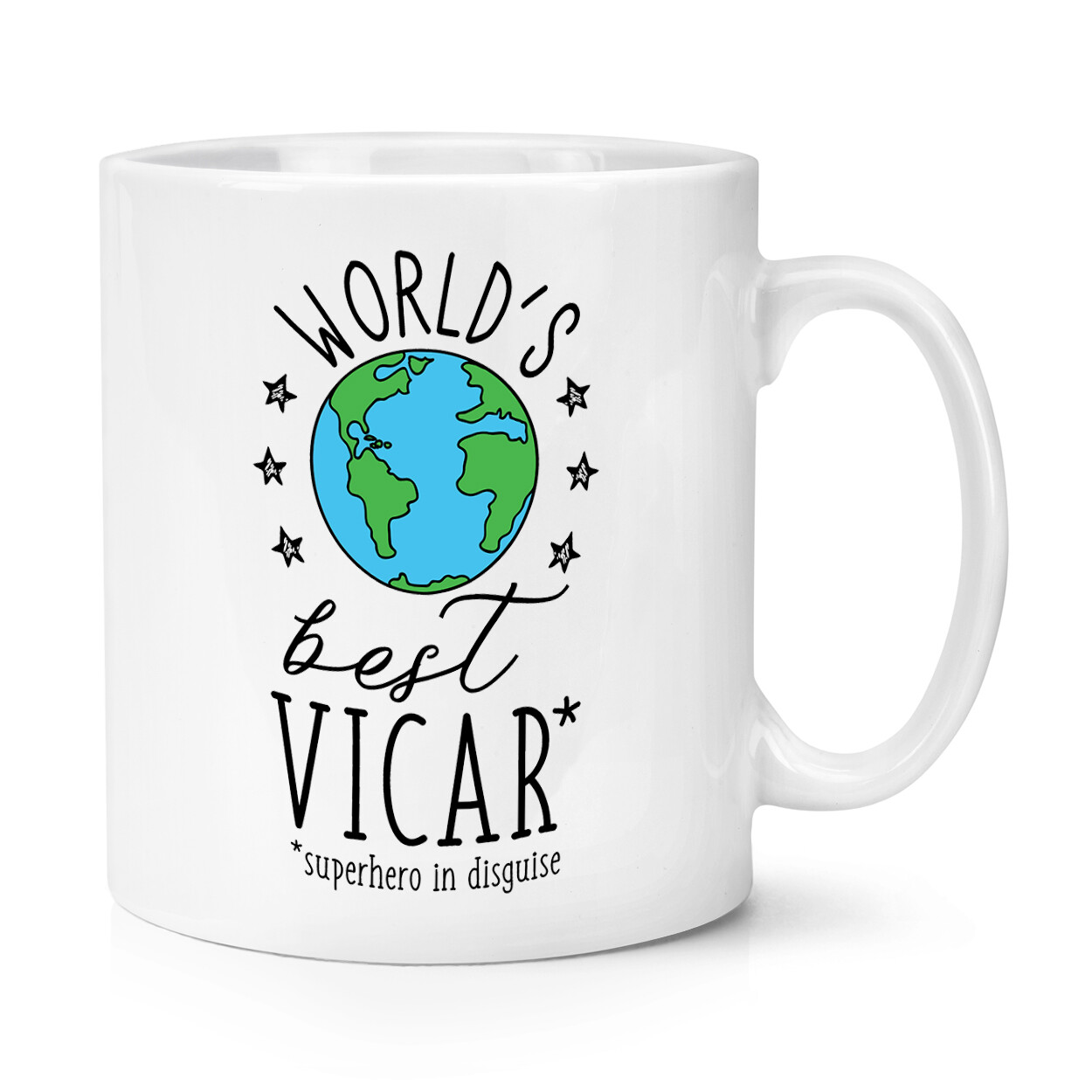 World's Best Vicar 10oz Mug Cup God Jesus World's Best Awesome Favourite Church