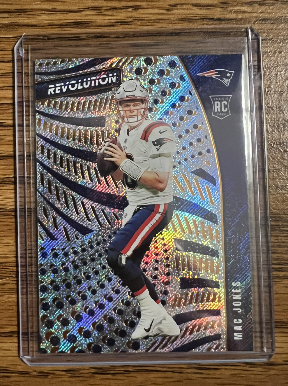 2021 Panini Chronicles Mac Jones Revolution Rapture Rookie RC Pats #REV-5