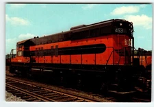 Railroad Postcard Locomotive Train Railway No 453 Besser & Lake Erie TRIMMED CUT
