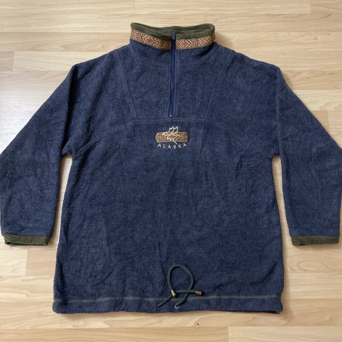 ALASKA Elk SWEATER Adult XL 1/4 zip Lifestyles Vtg 90s | eBay