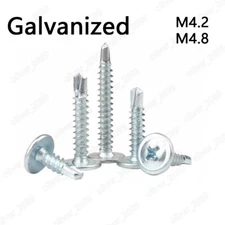 Galvanized Steel Phillips Truss Washer Head Self Drilling Screws M4.2 M4.8