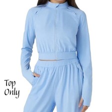 HALARA Stand Collar Zipper Thumb Hole Cut Out Cool Touch Yoga Jacket-UPF50 Med