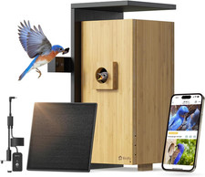 Smart Bird House with 1080P Dual-Cam Solar Power - Perfect DIY Gift