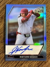 2026 Leaf Metal Baseball Base Auto Rintaro Sasaki Platinum Prismatic #BA-RS1 /8