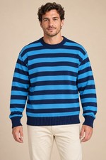 Vintage John Wanamaker Striped Cotton Sweater Men’s XL Made in USA