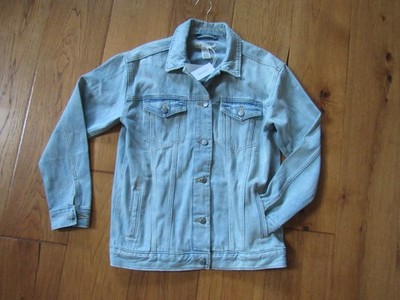 NWT OuterKnown Denim Trucker Jacket XS/TP 42'' Light-Wash Fair-Trade MSRP $178