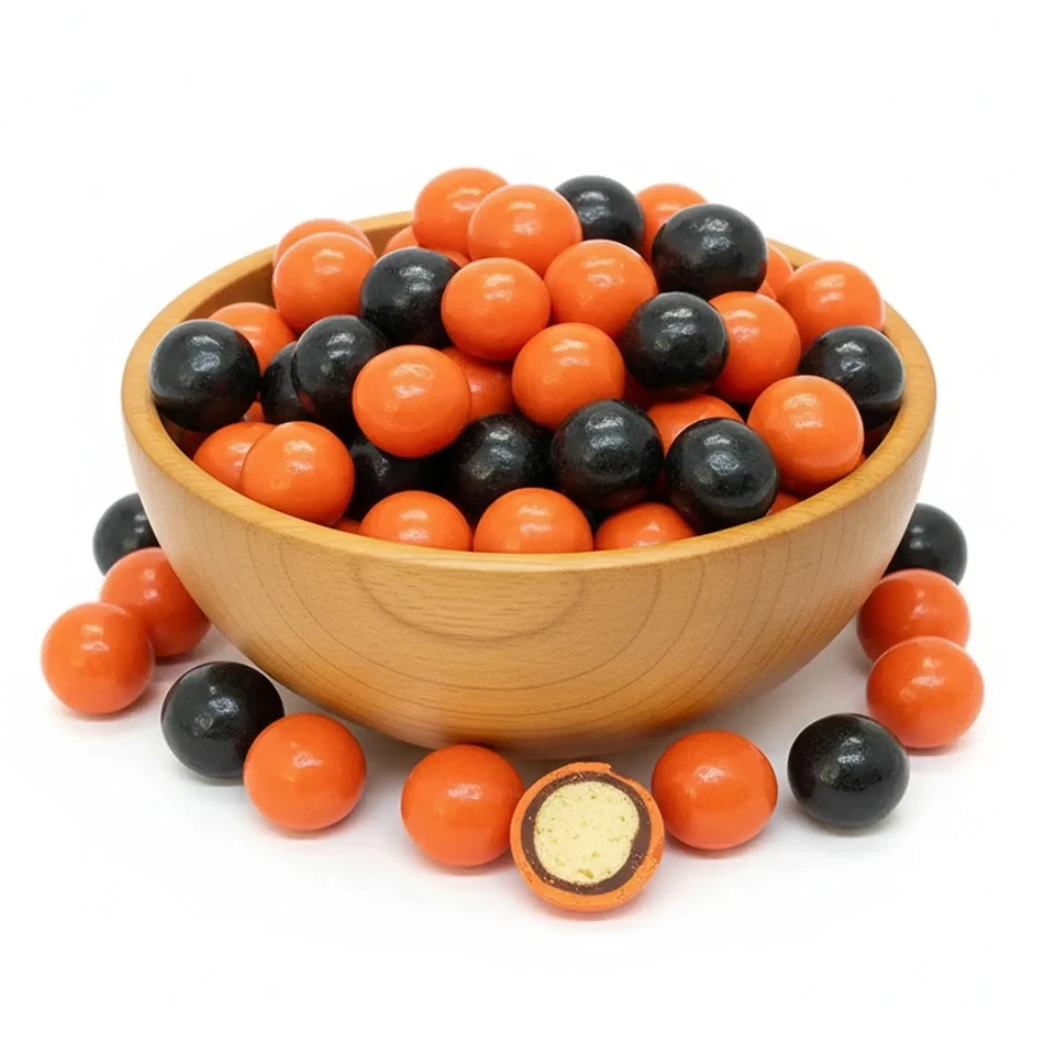 Orange & Black Dark Chocolate Halloween Malted Milk Balls - by NY Spice - Image 3 of 4