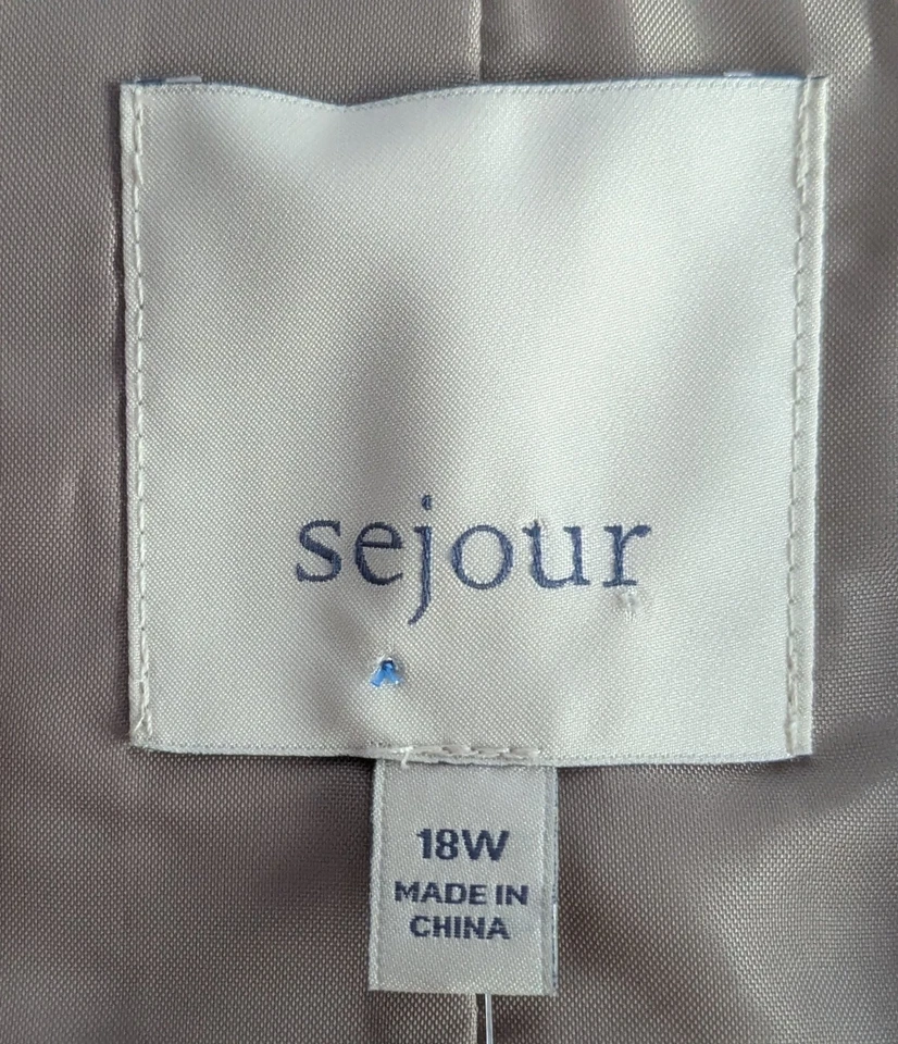 Blazer Jacket Sejour Women's Size 18W Brown Khaki - Image 3 of 4