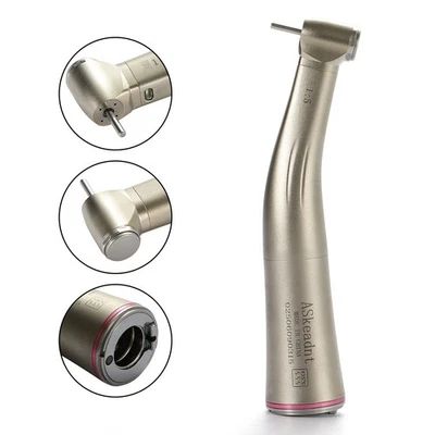 YUSENDENT Dental Winkelstück mit Licht Contra Angle Low Speed Handstück Rot 1:5