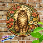 Round Vintage Tin Sign Retro Metal Wall Decor 8x8