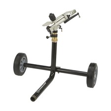 Wheeled Sprinkler 1 1/4In Head 5 Nozzles 150Ft Dia Coverage For Lawns Gardens