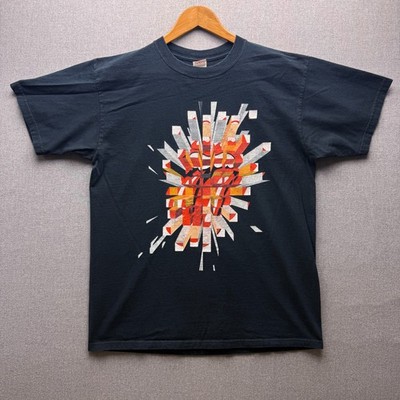 Vtg Y2K Rolling Stones T Shirt Mens L Bigger Bang Logo Tour Concert Band 2005 SS