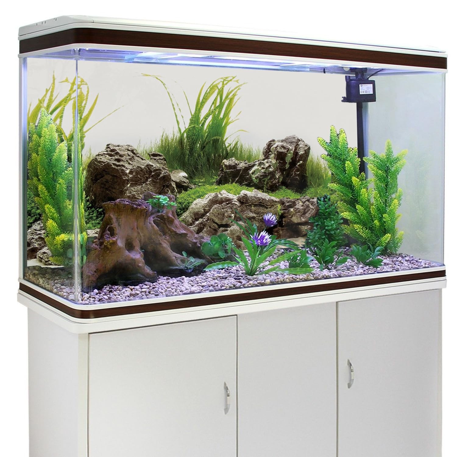 91x41cm Alga Acquario Sfondo Pianta Acquatica Fiume Letto e Lago Acquario foto 3