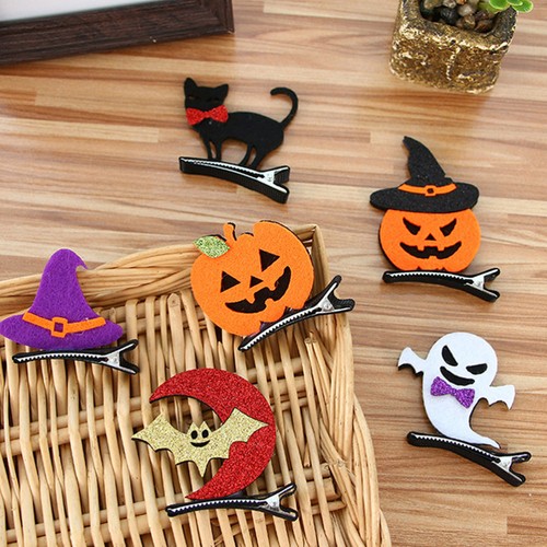 5 Pcs Pumpkin Child Baby Hair Accessories Little Clips - Picture 10 of 12