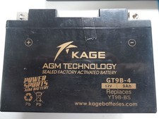 Gel Battery Kage YT4B BS FV Replaces YT9B-BS