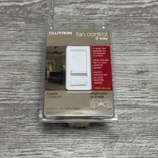 Lutron Single Pole or 3-Way Quiet 3-Speed Fan Control LEFSQ-FH-WH White New