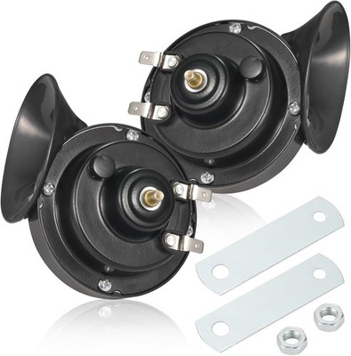 2PCS 12V 110DB Super Loud Dual-Tone Electric Snail Horn Waterproof for Truck SUV