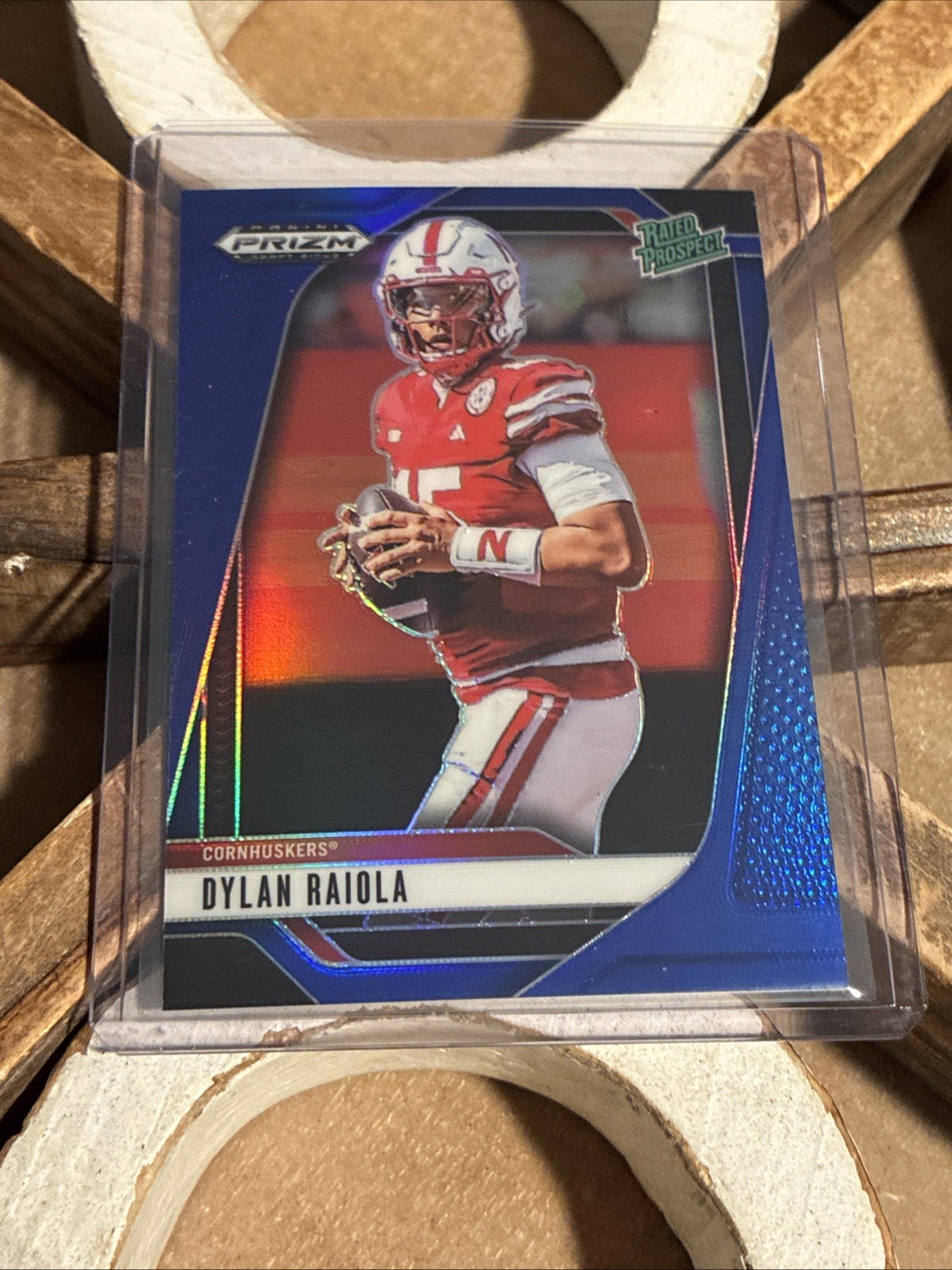 2025 Panini Prizm Draft Picks Dylan Raiola Blue Prizm /249 #158 Nebraska