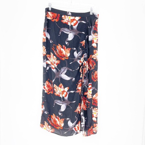 Forever 21 Midi-Rock mit Blumenmuster und Seitenschlitz Größe XL - Bild 1 von 7