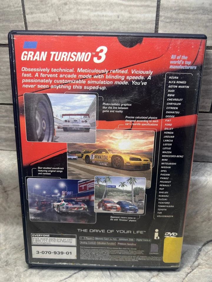 Gran Turismo 3 A-Spec Red - Not For Resale - Sony PlayStation 2 - PS2 - Image 3 of 4