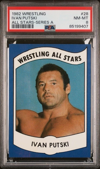 1982 WRESTLING ALL-STARS SERIES A IVAN PUTSKI Rookie Card PSA 8 RC WWF WWE #28