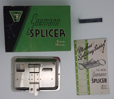 Vintage Seemanns Stainless Steel 8mm 16mm Movie Film Splicer Tool Original Box