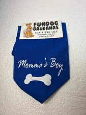 Fundog Triangle Bandanas Momma’s Boy Blue Miniature Dog 20 Lbs & Under