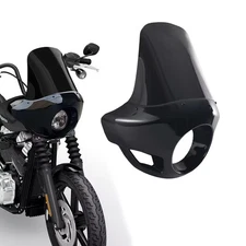 Headlight Fairing Mask W/ 17" Windshield For Harley Suzuki Honda 35-49mm Forks