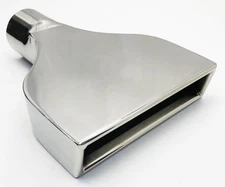 Exhaust Tip 2.25 X 7.75 Outlet Slant 10.00 Long 2.50 Inlet LT1 Style  High Polis