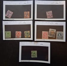 Thailand Siam Stamps In Display Cards From A Huge Stamp Collection Clearance
