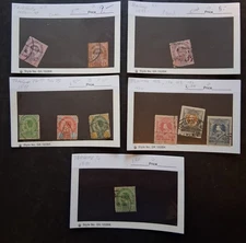 Thailand Siam Stamps In Display Cards From A Huge Stamp Collection Clearance