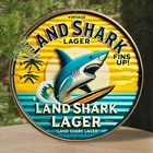 Vintage Land Shark Beer Tin Metal Signs - 8x8" Retro Metal Wall Decor for Man Ca