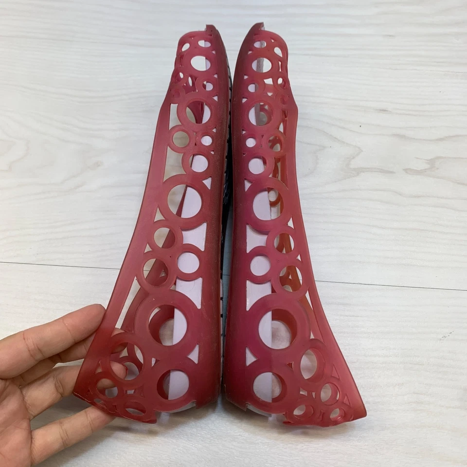 Crocs Adrina Zapato Plano Punta Abierta Círculo Corte Puntera Ballet Rosa Jalea Mujer 11 Foto 3 de 4