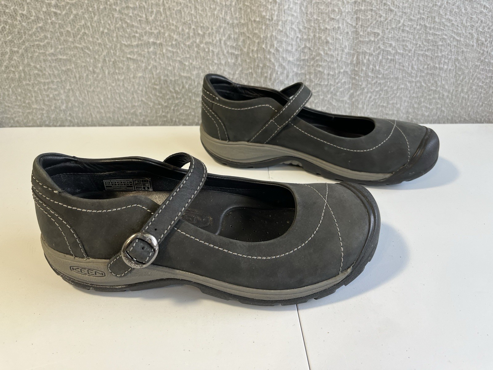 Scarpe donna Keen Presidio taglia 8 38 5 mocassini Mary Jane in pelle nera usate in ottime condizioni