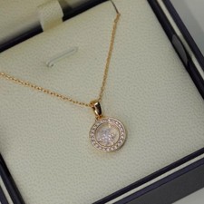 Chopard Round Plate Inlay Pendant Necklace
