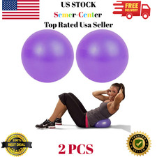 2 Pack Exercise Balls, 8-9 Inch Mini Pilates Yoga Anti-Burst Purple