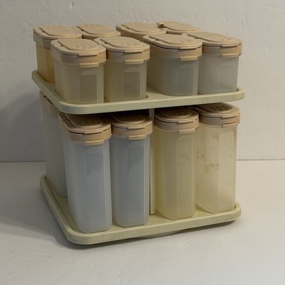 VTG Tupperware Modular Mates Spice Containers Carousel Dbl. Rack Shakers