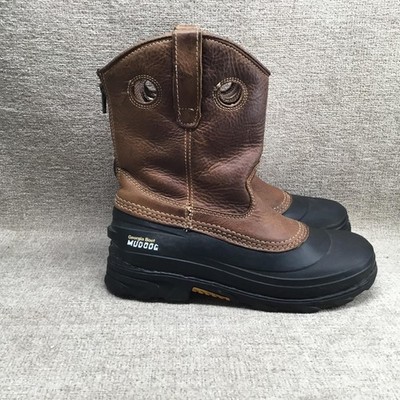 Georgia Boot Muddog Boots EU 38  Men US 6  Youth 8 Brown Leather Waterproof Work