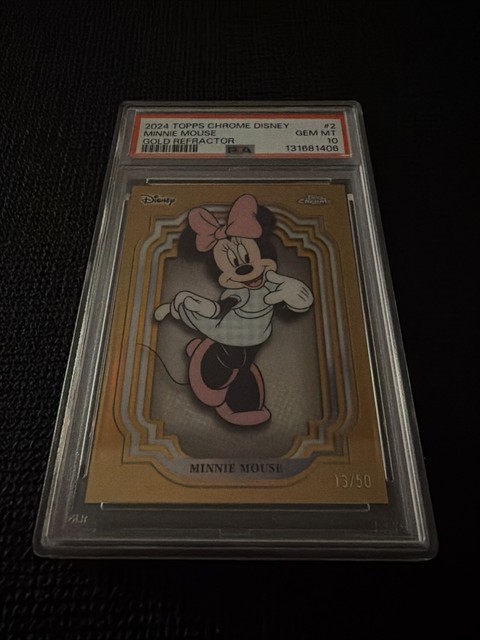 Topps Disney Chrome Minnie Mouse 2024 Gold Refractor 13/50