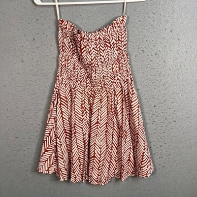 VRG GRL Womens Size 8 Red & White Strapless Mini Dress Cotton/Linen Blend | eBay VRG GRL Womens Size 8 Red & White Strapless Mini Dress Cotton/Linen Blend | eBay