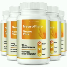 NeuroFlare Neuro Plus - Cognitive Pro Formula for Brain Memory - 5 Pack