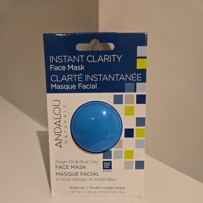 Andalou Naturals Instant Clarity Mask Blue Clay 8g x 6 Pore Purifying & Balancin