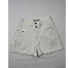 Vintage Montana Blues High Waisted Carpenter Denim Shorts Womens 5 White