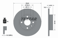 2X Bremsscheibe Hinterachse FüR Opel Corsa C Tigra Twintop Kasten/SchräGheck