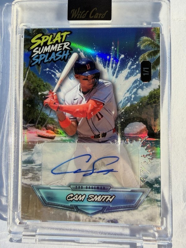 💥2026 Wild Card Splat Summer Baseball CAM SMITH Encased 1/1 Auto Astros 1/1